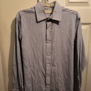 Michael kors Blue stripes Men's Button Up Long Sleeve Shirt